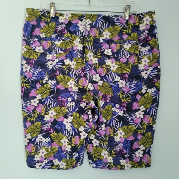 Stella Parker Shorts Multicolor Floral Boyfriend Tropical Beach Womens 12 EUC - Picture 5 of 11